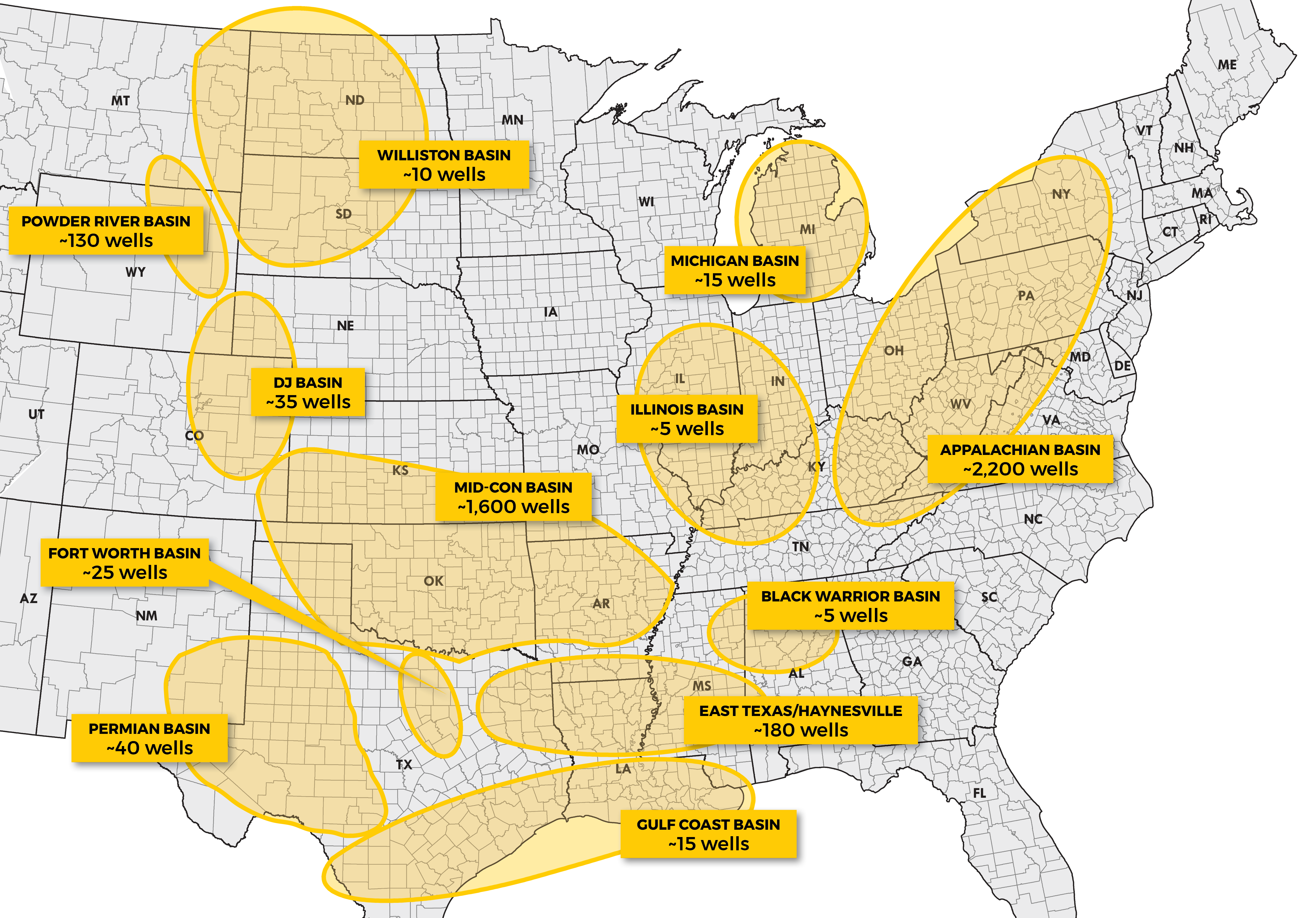 Core and Cuttings Data Map